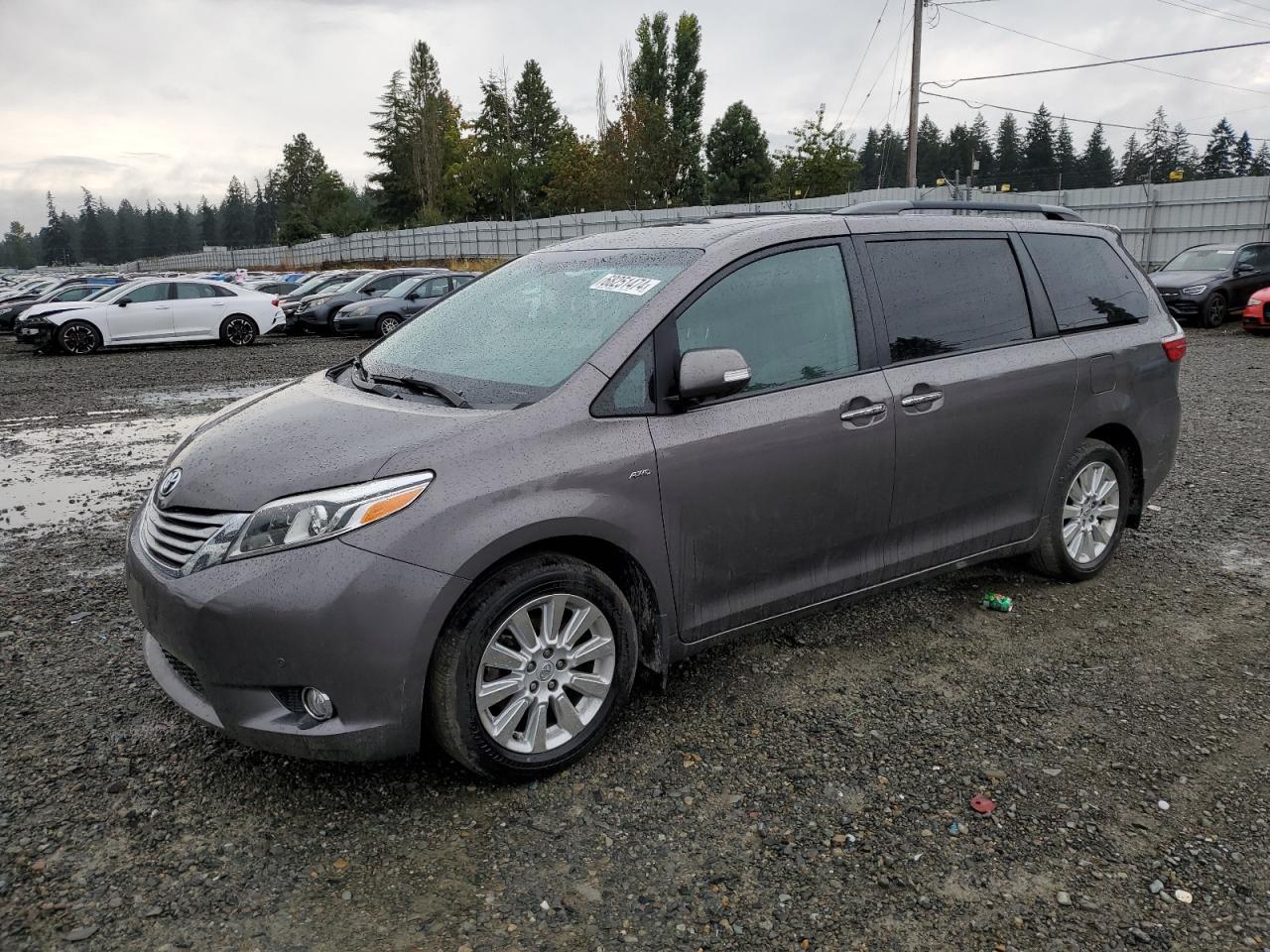 TOYOTA SIENNA XLE 2016 gray  gas 5TDDK3DC0GS137612 photo #1