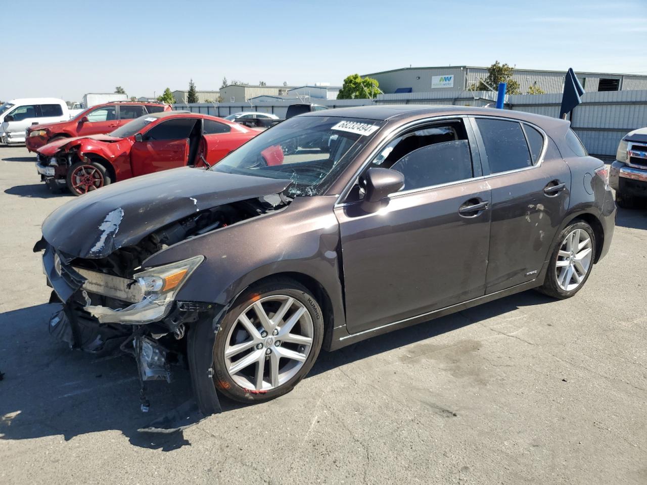 LEXUS CT 200 2014 brown  hybrid engine JTHKD5BH0E2182287 photo #1