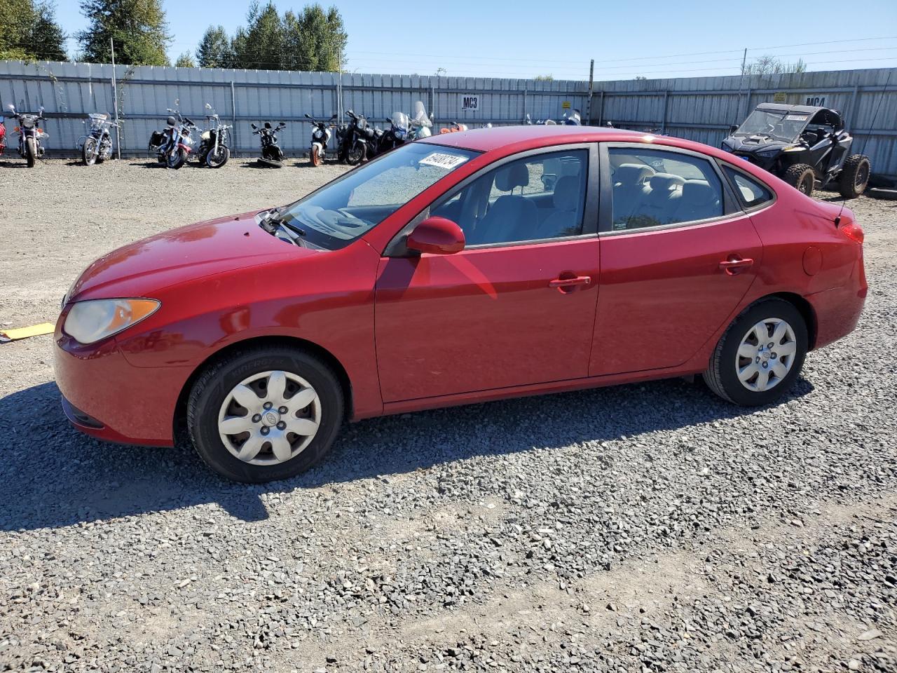 HYUNDAI ELANTRA GL 2007 red  gas KMHDU46D37U080741 photo #1