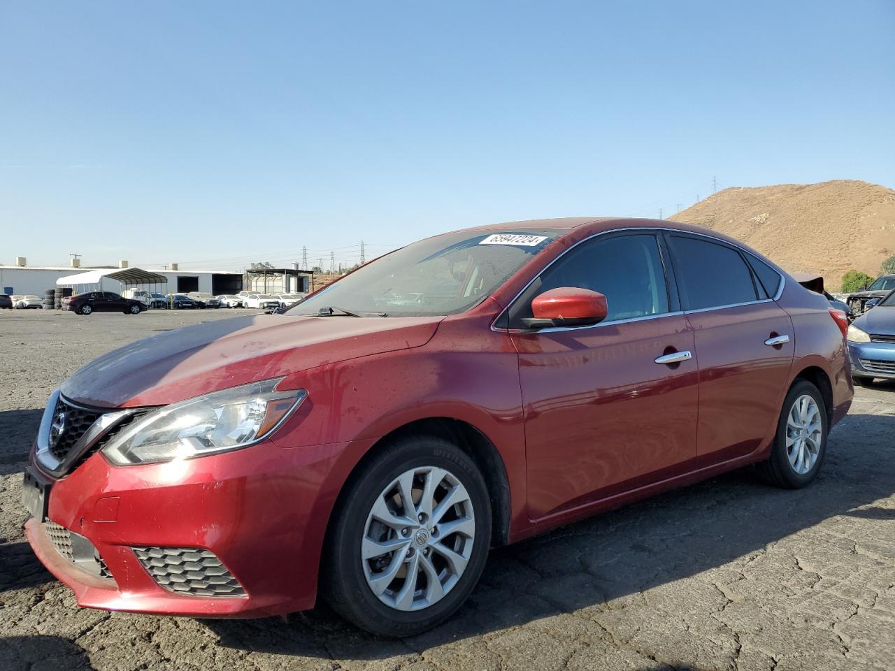 NISSAN SENTRA 2018 red  gas 3N1AB7AP2JY280033 photo #1