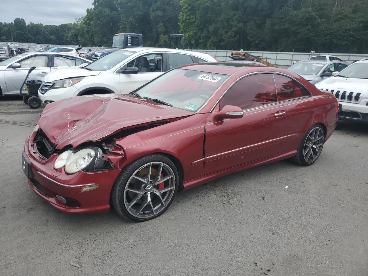 MERCEDES-BENZ CLK 500 2005 red  gas WDBTJ75J05F146020 photo #1