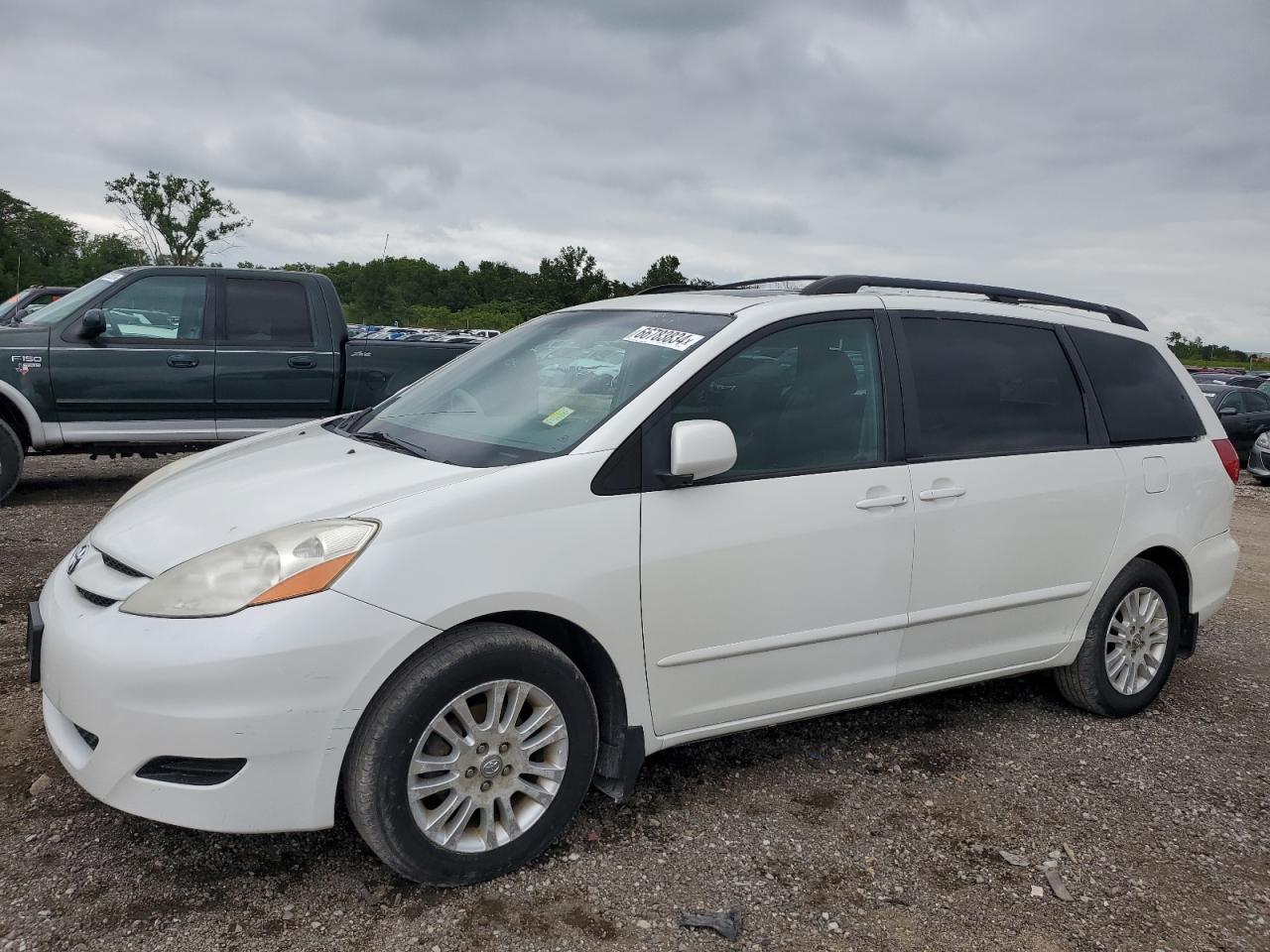 TOYOTA SIENNA XLE 2009 white sports v gas 5TDZK22C99S225810 photo #1