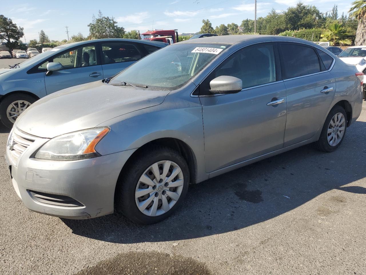 NISSAN SENTRA S 2014 gray sedan 4d gas 3N1AB7AP9EY223771 photo #1