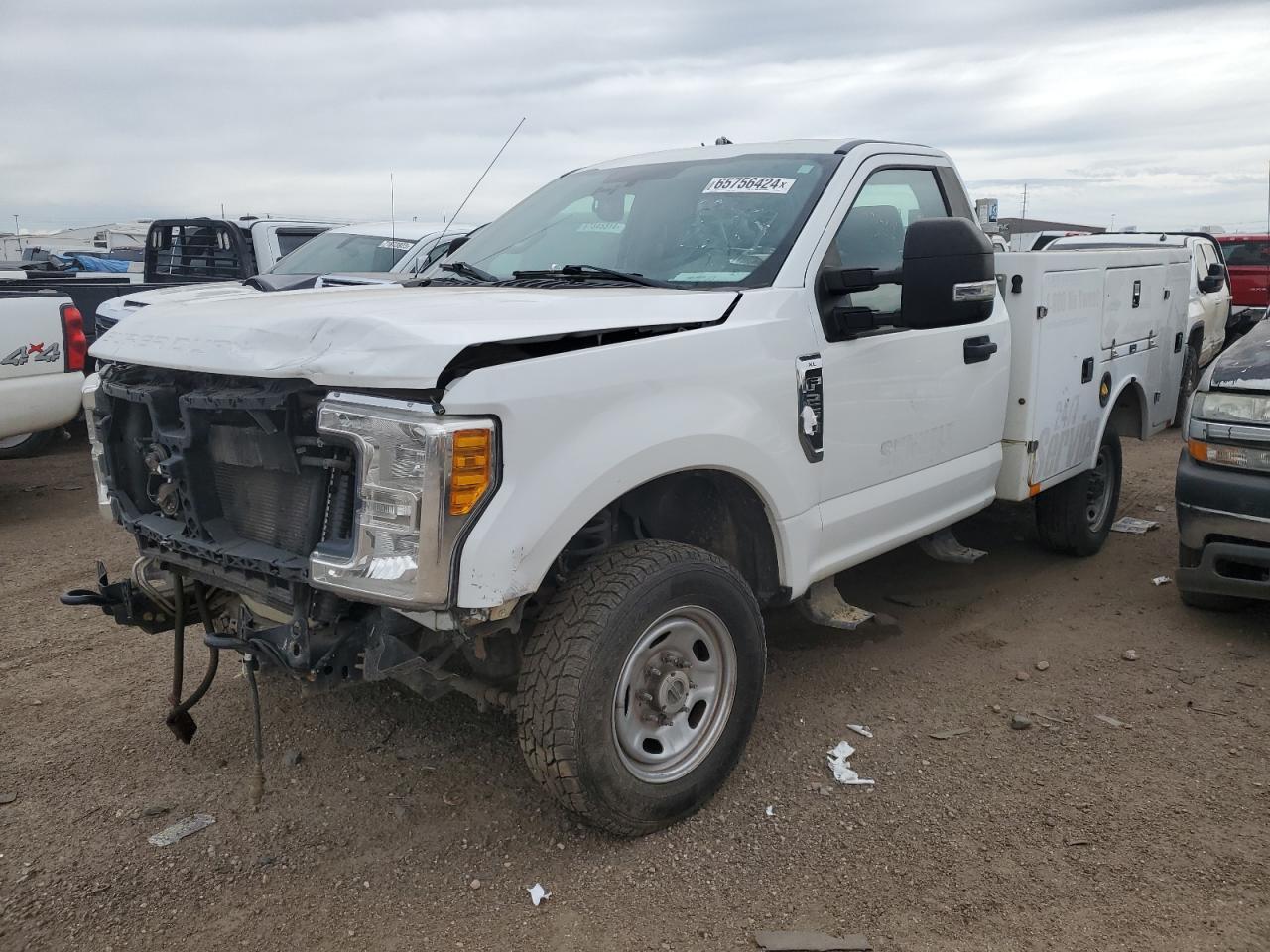 FORD F250 SUPER 2017 white pickup gas 1FDBF2B69HEE21391 photo #1