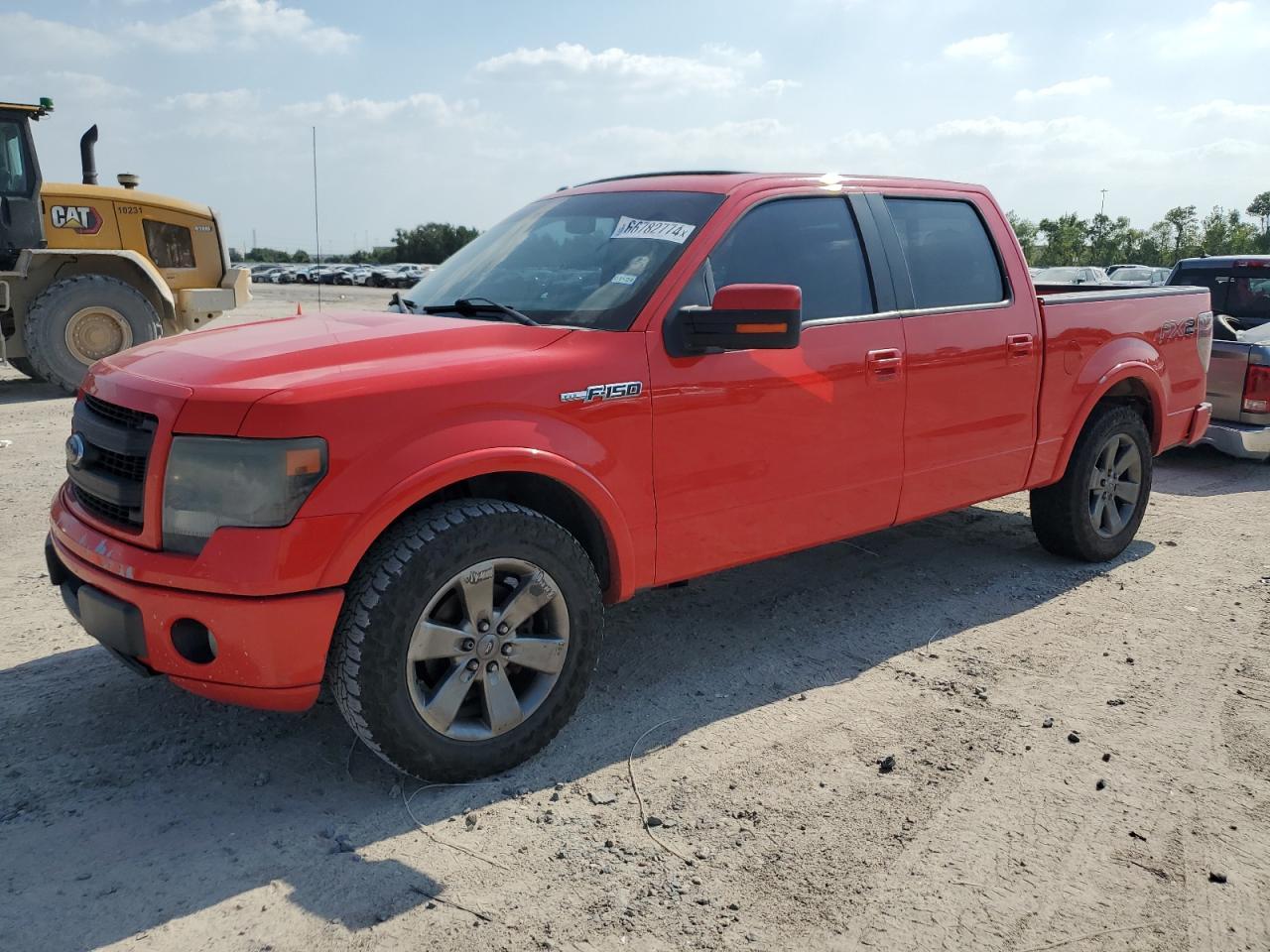 FORD F150 SUPER 2013 red crew pic flexible fuel 1FTFW1CFXDFA98519 photo #1