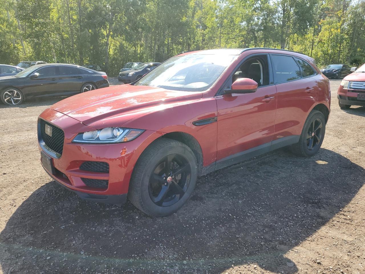 JAGUAR F-PACE PRE 2019 red  gas SADCJ2FX2KA605942 photo #1