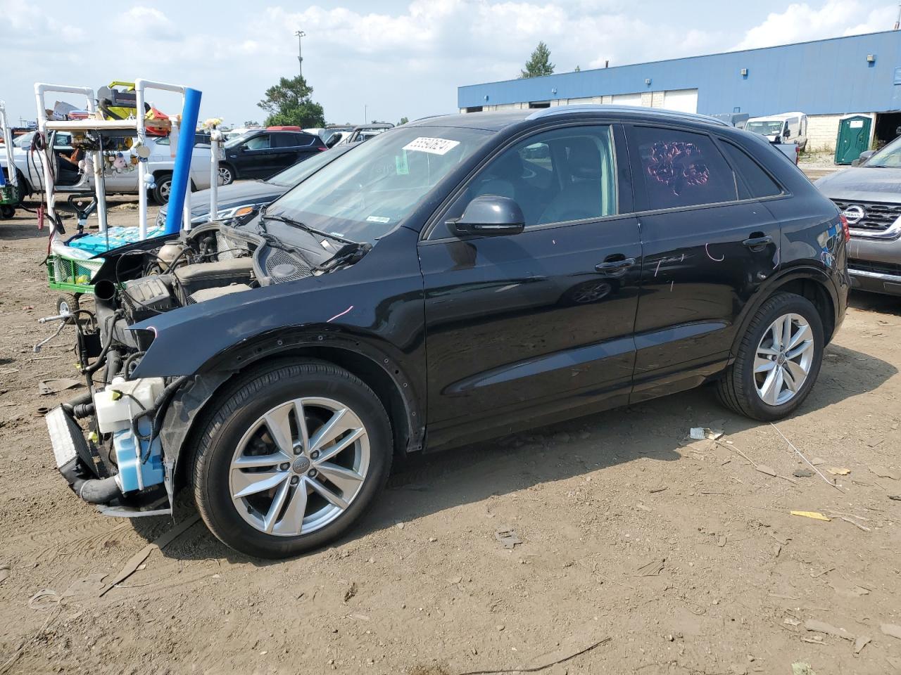 AUDI Q3 PREMIUM 2017 black  gas WA1ECCFS8HR012888 photo #1