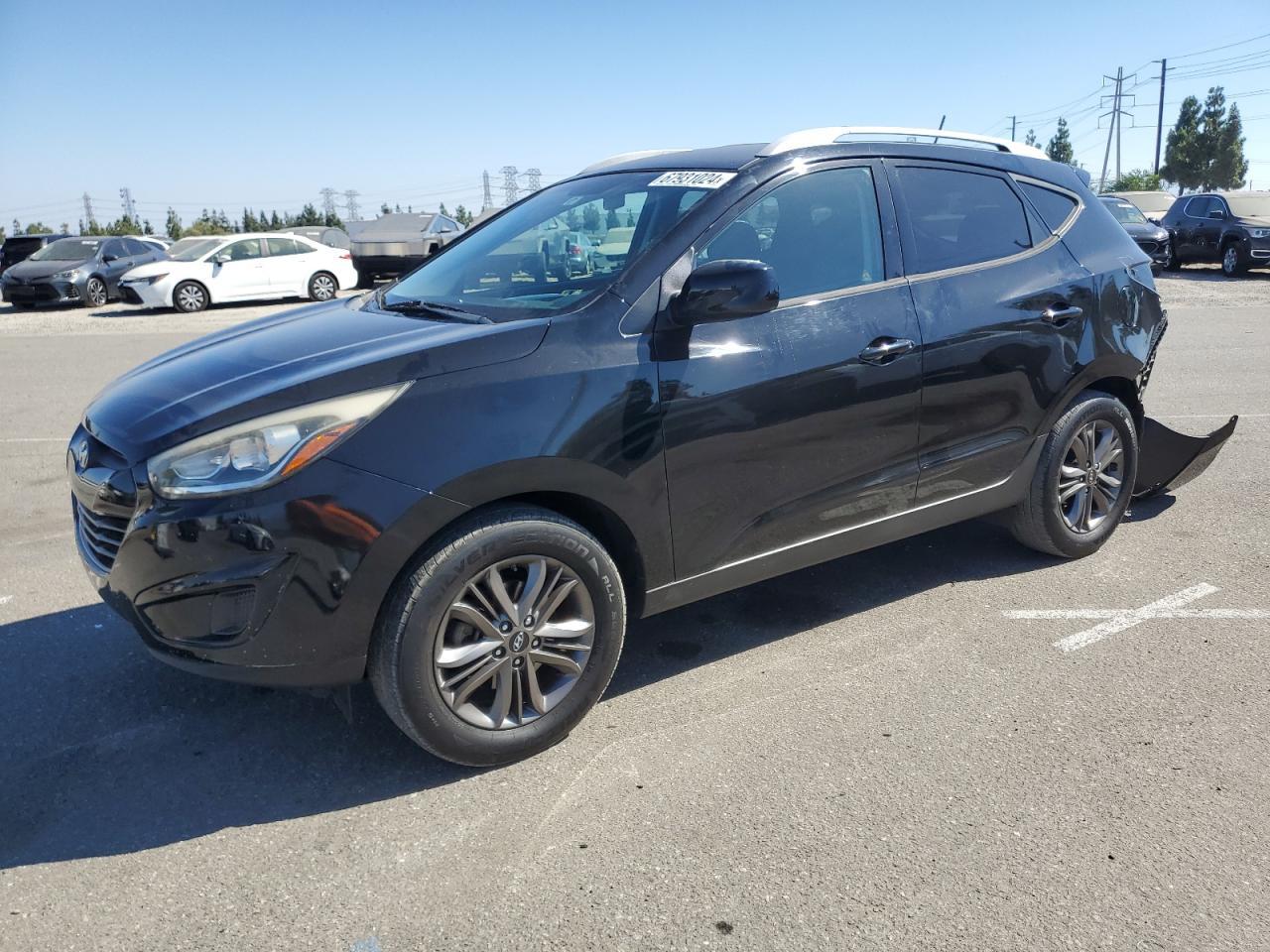 HYUNDAI TUCSON GLS 2015 black  gas KM8JT3AF6FU089893 photo #1