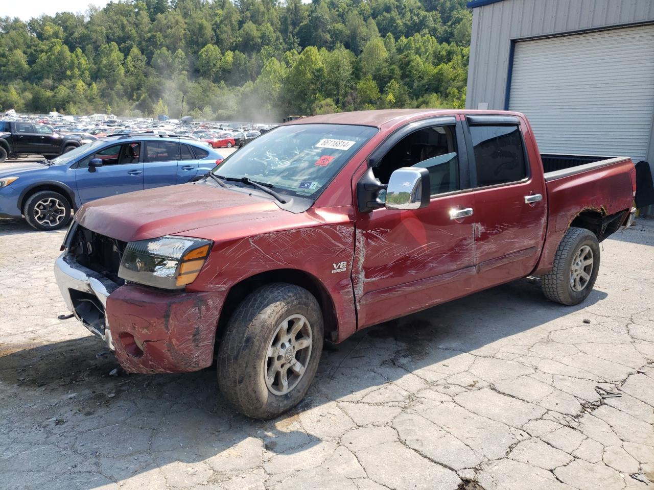 NISSAN TITAN XE 2004 maroon  gas 1N6AA07B74N536992 photo #1