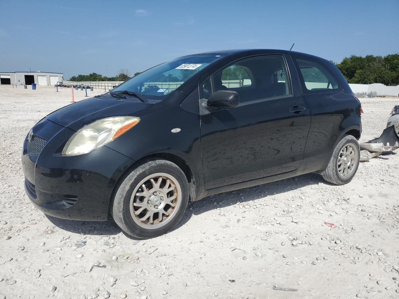 TOYOTA YARIS 2008 black  gas JTDJT923585186589 photo #1