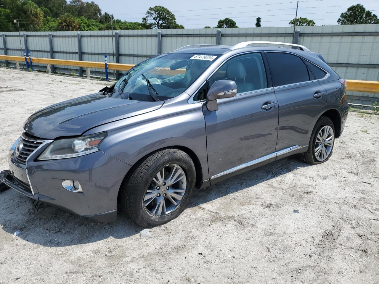 LEXUS RX 450H 2013 gray  hybrid engine JTJBC1BA6D2059167 photo #1