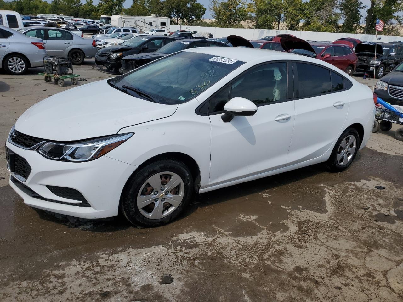 CHEVROLET CRUZE LS 2018 white  gas 1G1BC5SM4J7195700 photo #1