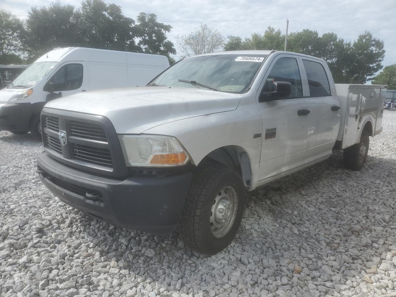 DODGE RAM 2500 S 2012 white crew pic gas 3C6TD5HT1CG138862 photo #1