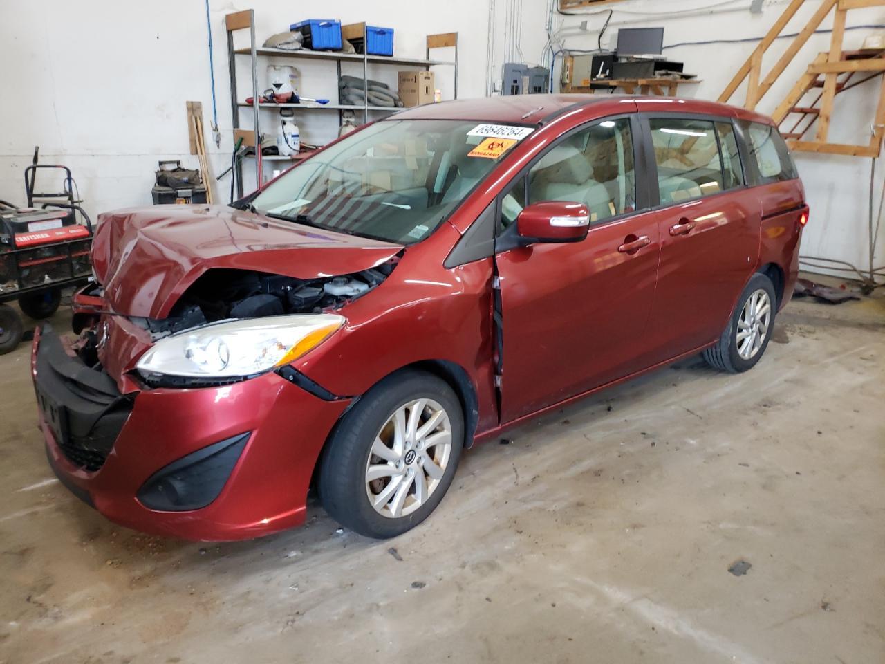 MAZDA 5 2013 red  gas JM1CW2BL6D0147041 photo #1