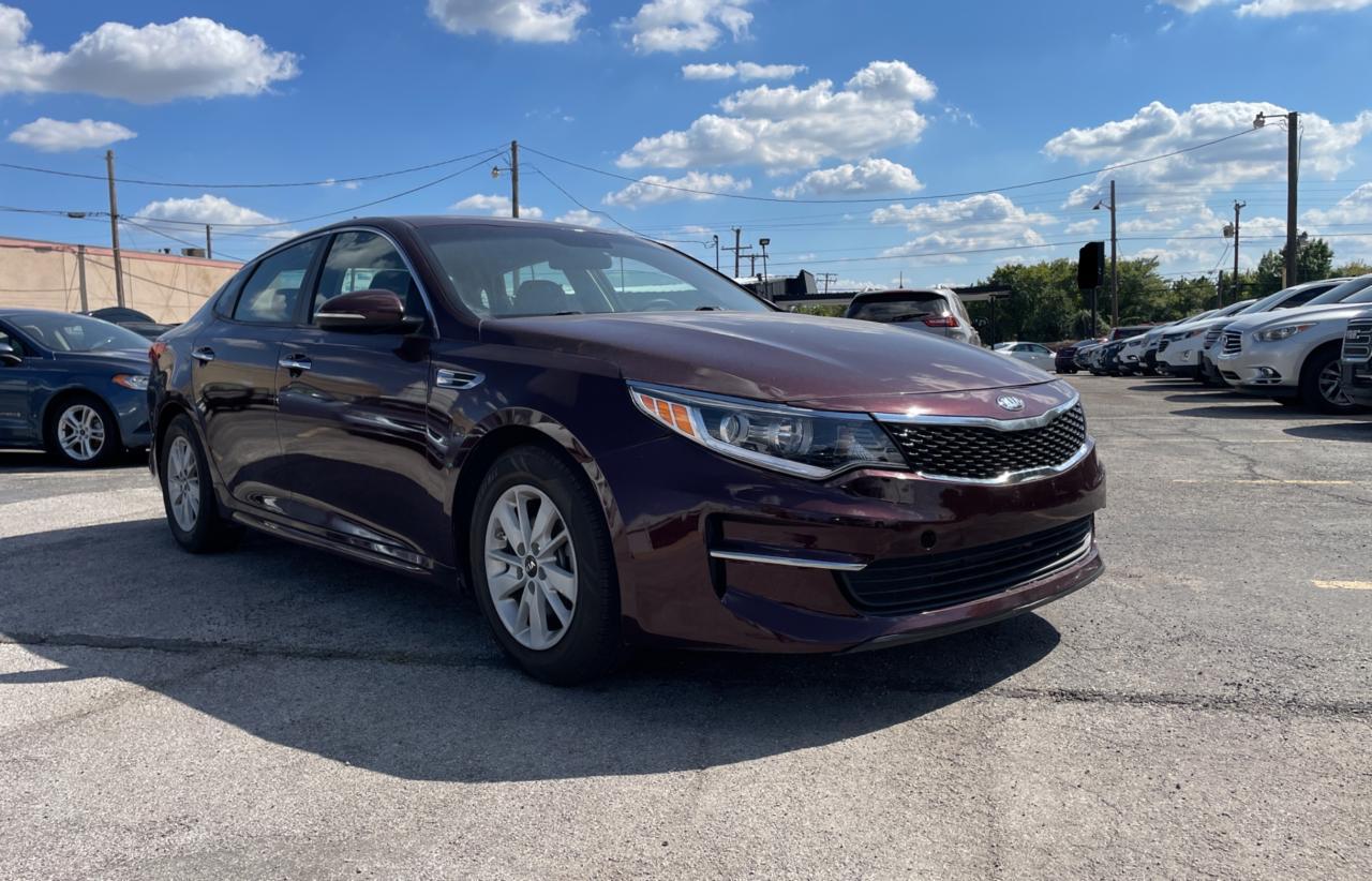 KIA OPTIMA LX 2017 maroon sedan 4d gas 5XXGT4L37HG163578 photo #1