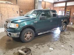 FORD F150 2007 green 4dr ext flexible fuel 1FTPX14V77FA82600 photo #2