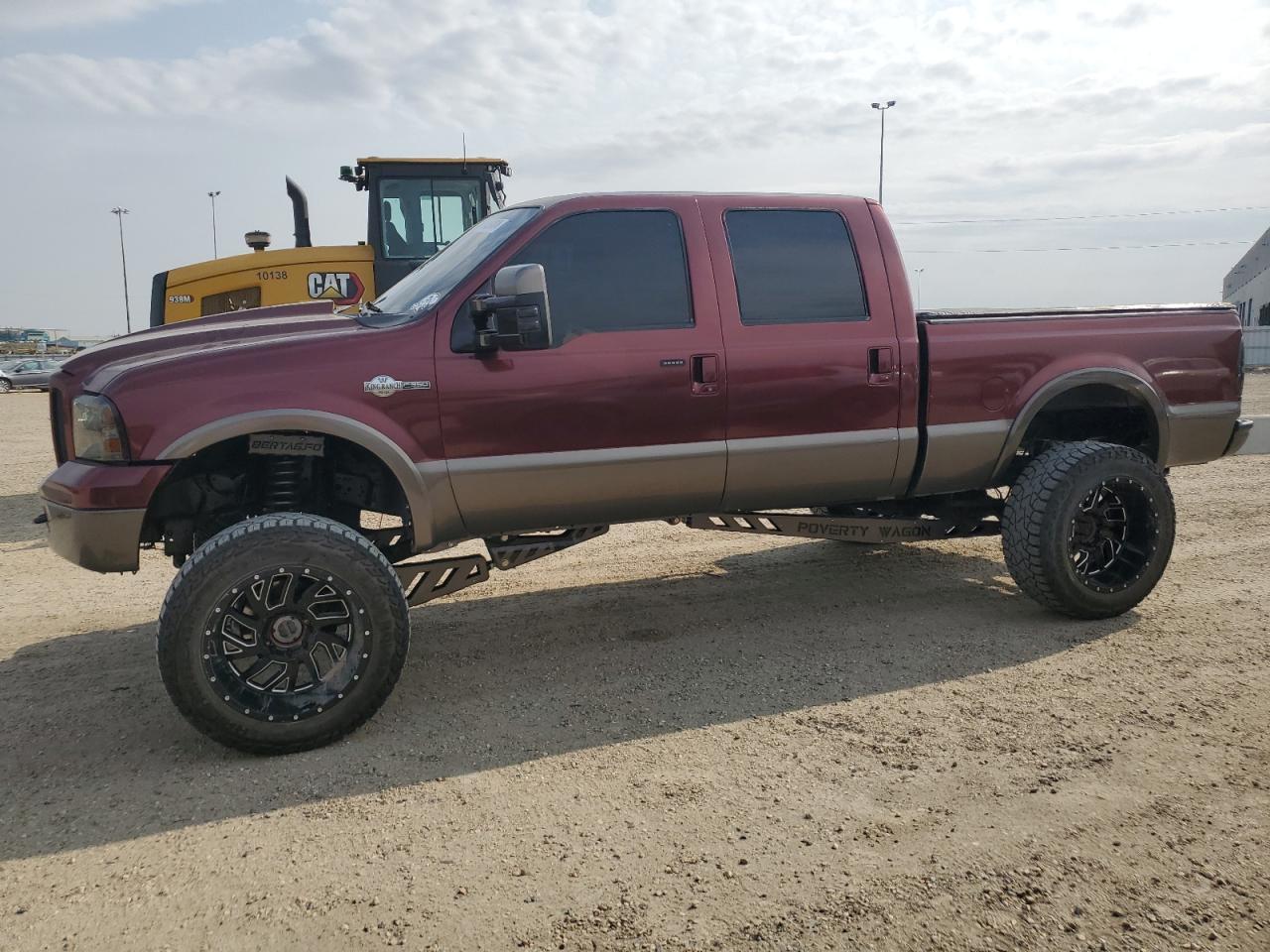 FORD F250 SUPER 2006 maroon crew pic diesel 1FTSW21P56EA48460 photo #1