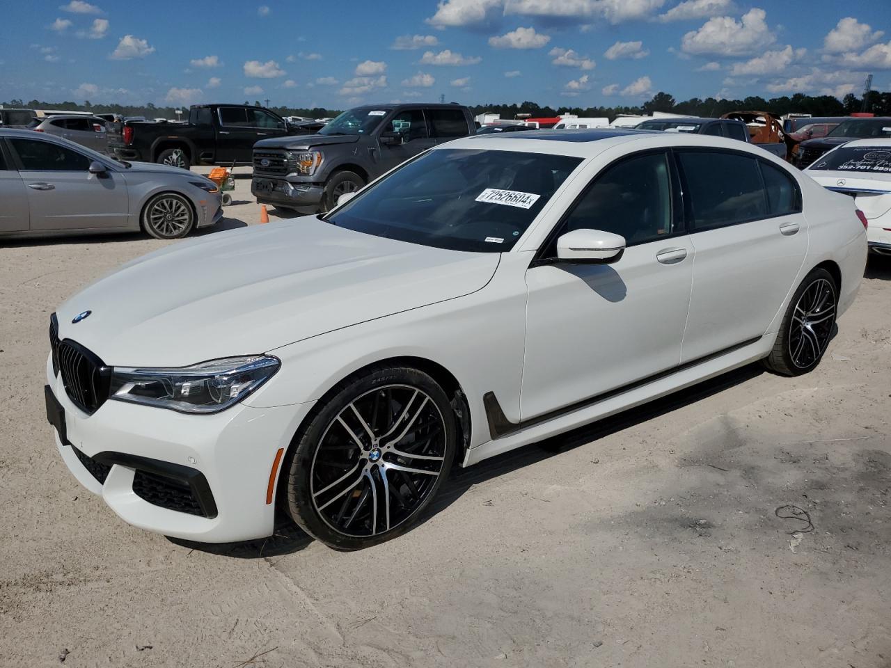 BMW 750 I 2019 white  gas WBA7F0C57KGM24545 photo #1