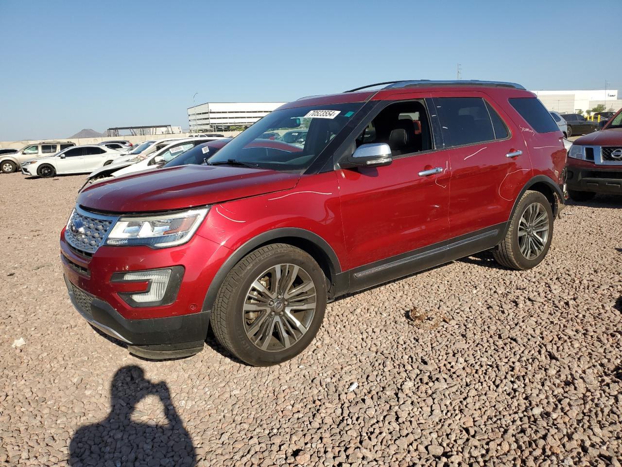 FORD EXPLORER P 2016 red  gas 1FM5K8HT9GGC72282 photo #1