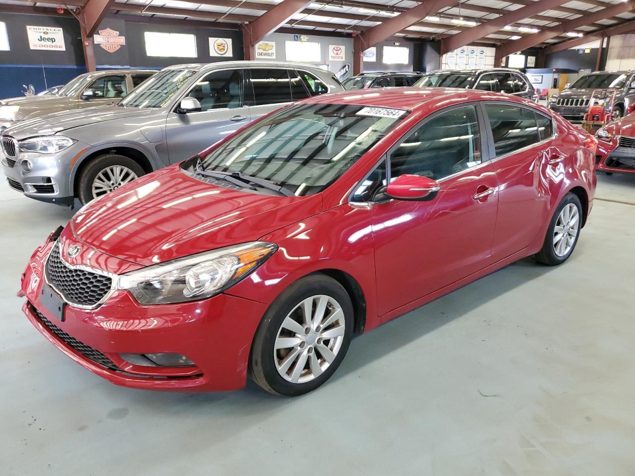 KIA FORTE EX 2015 red sedan 4d gas KNAFX4A80F5303435 photo #1