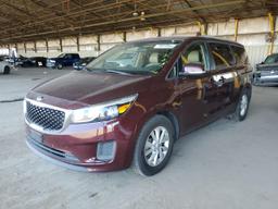 KIA SEDONA LX 2017 burgundy sports v gas KNDMB5C15H6316306 photo #2