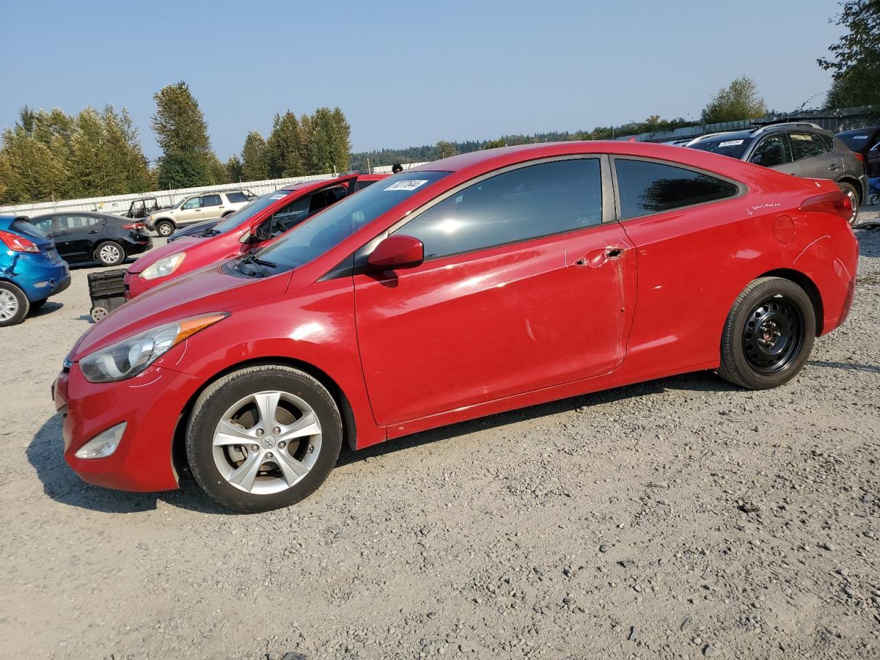 HYUNDAI ELANTRA CO 2013 red coupe gas KMHDH6AE9DU007434 photo #1