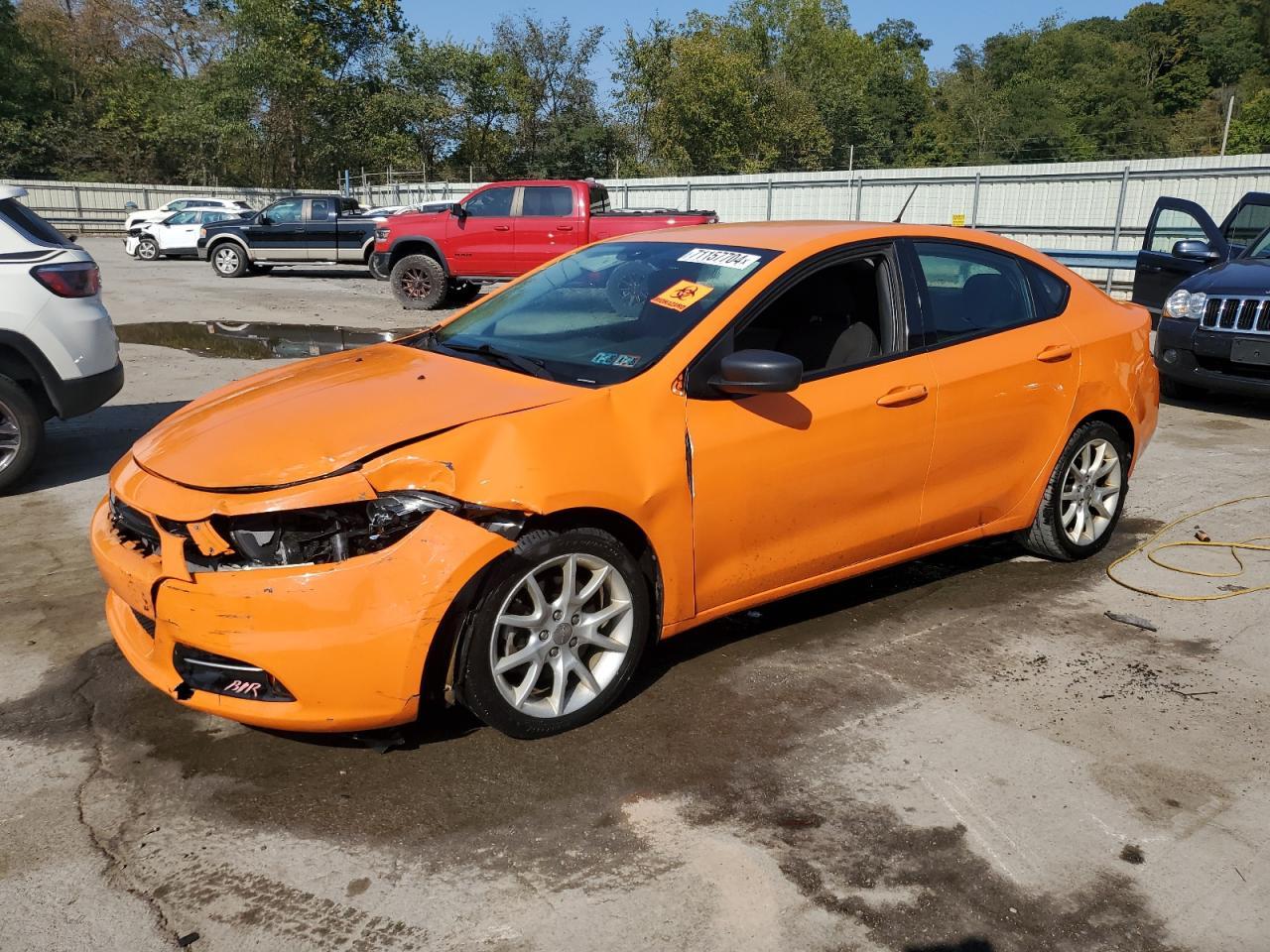 DODGE DART SXT 2013 orange  gas 1C3CDFBA1DD339279 photo #1