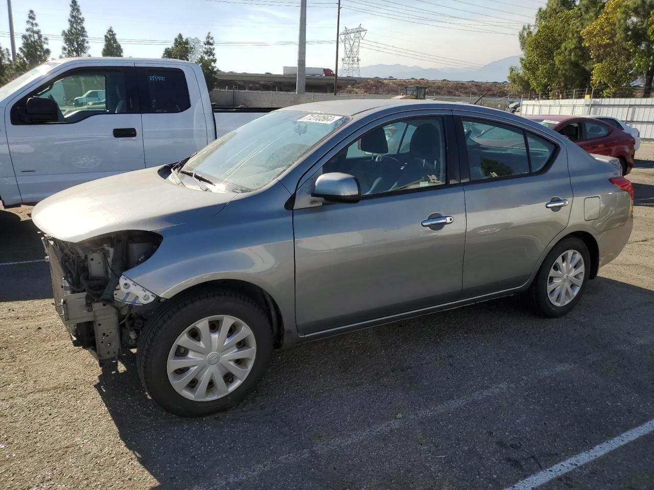 NISSAN VERSA S 2014 gray  gas 3N1CN7AP2EK464915 photo #1