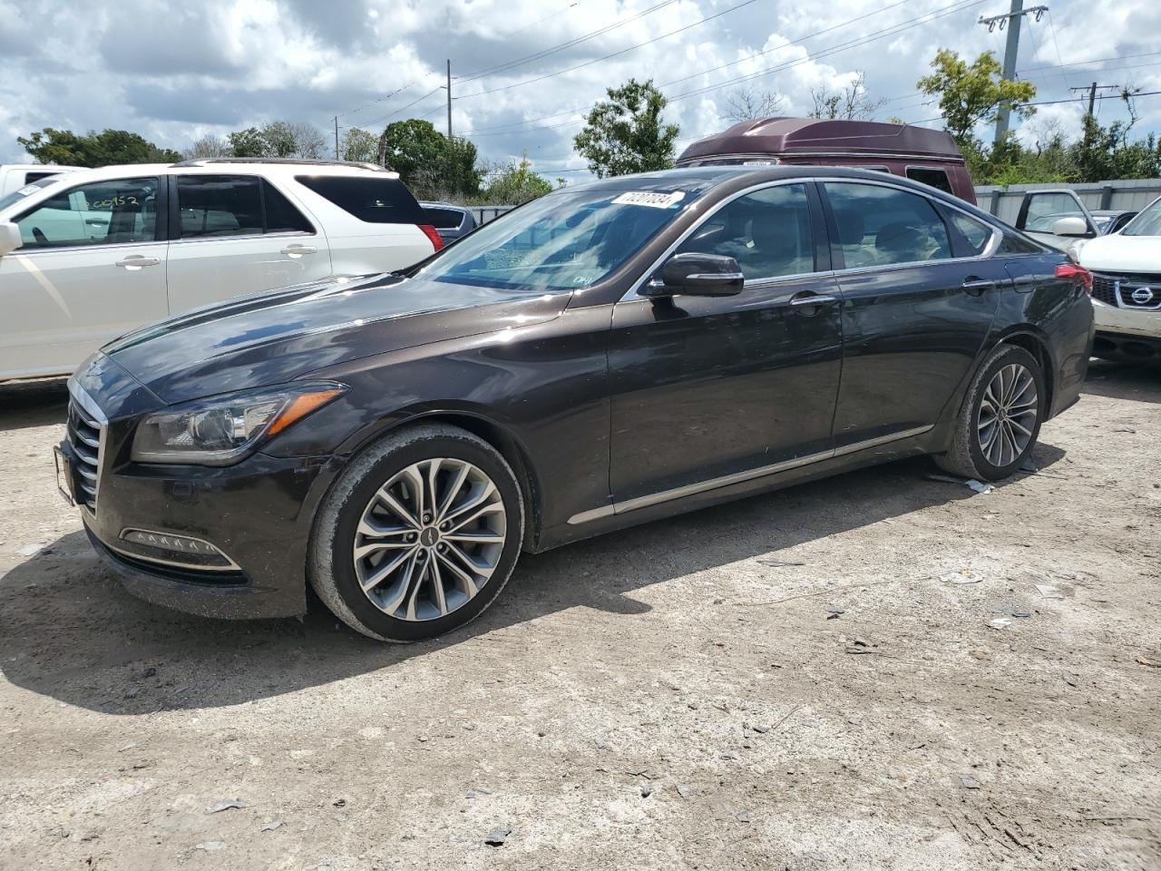 GENESIS G80 BASE 2017 brown  gas KMHGN4JE7HU170826 photo #1