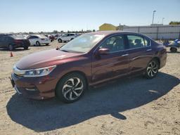 HONDA ACCORD EXL 2016 maroon  gas 1HGCR3F86GA030045 photo #2