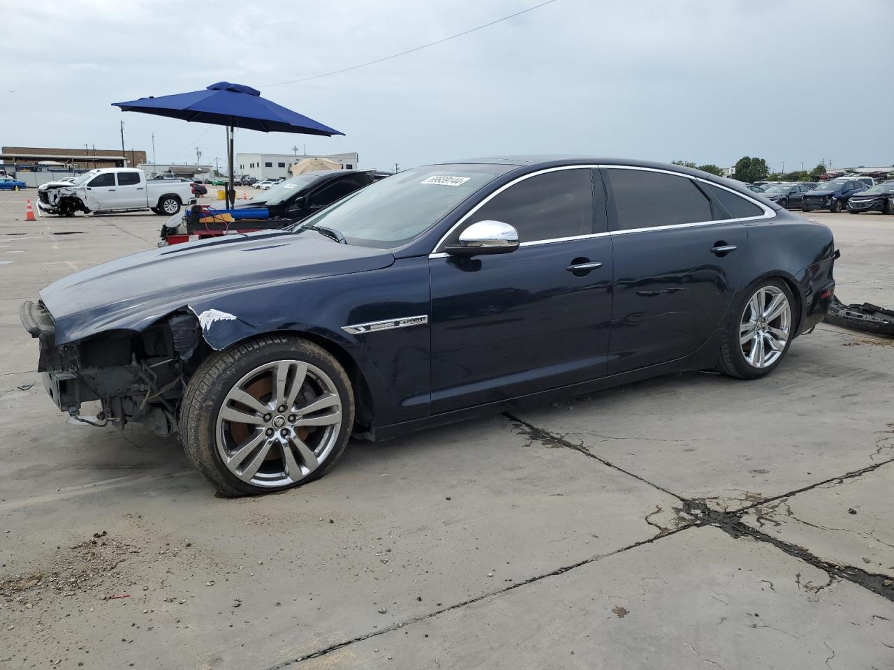 JAGUAR XJL 2012 blue sedan 4d gas SAJWA2GBXCLV25436 photo #1