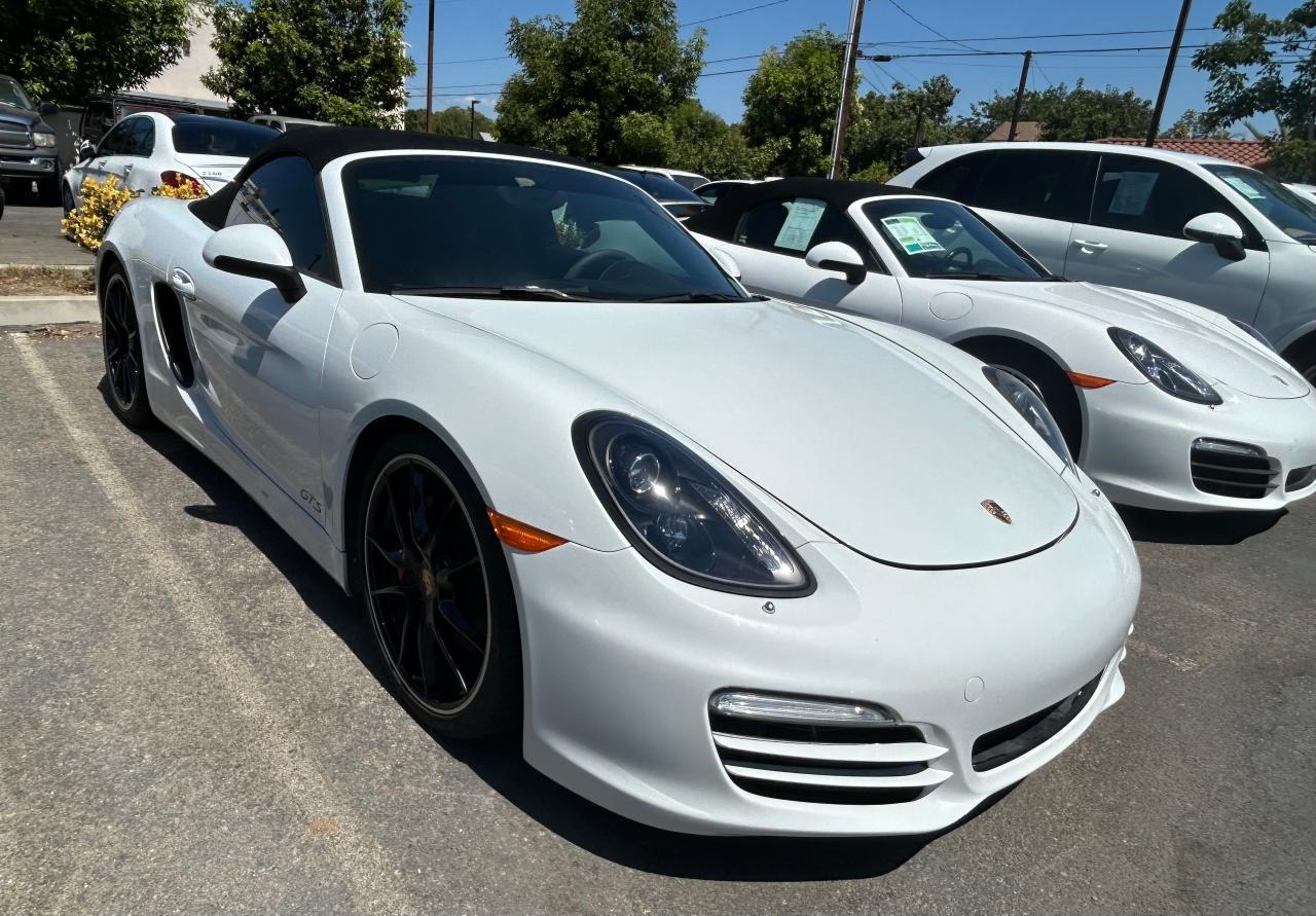 PORSCHE BOXSTER S 2015 white converti gas WP0CB2A85FK130571 photo #1