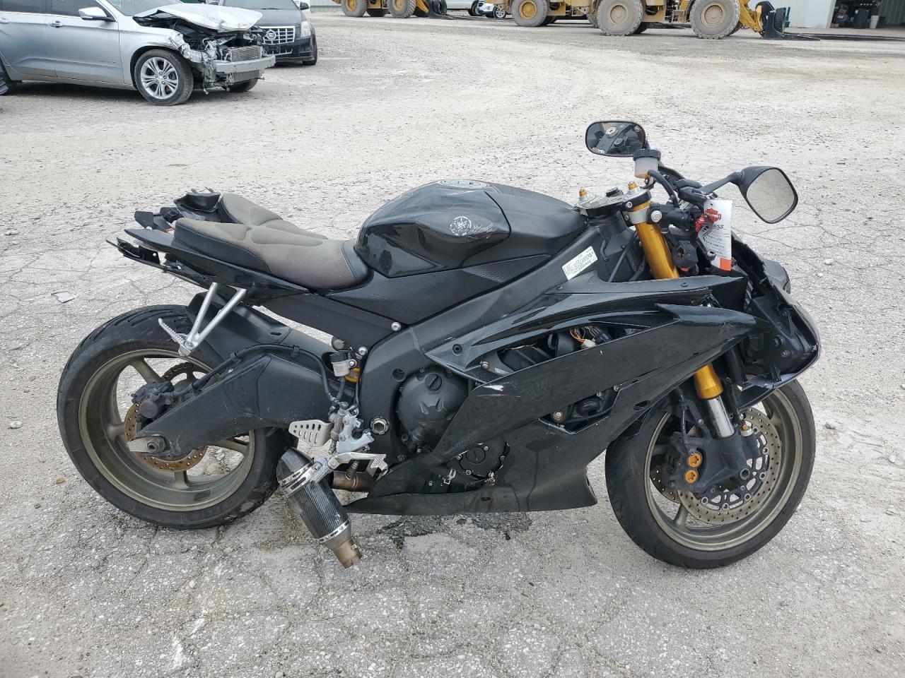 YAMAHA YZFR6 2008 black racer gas JYARJ16EX8A006550 photo #1