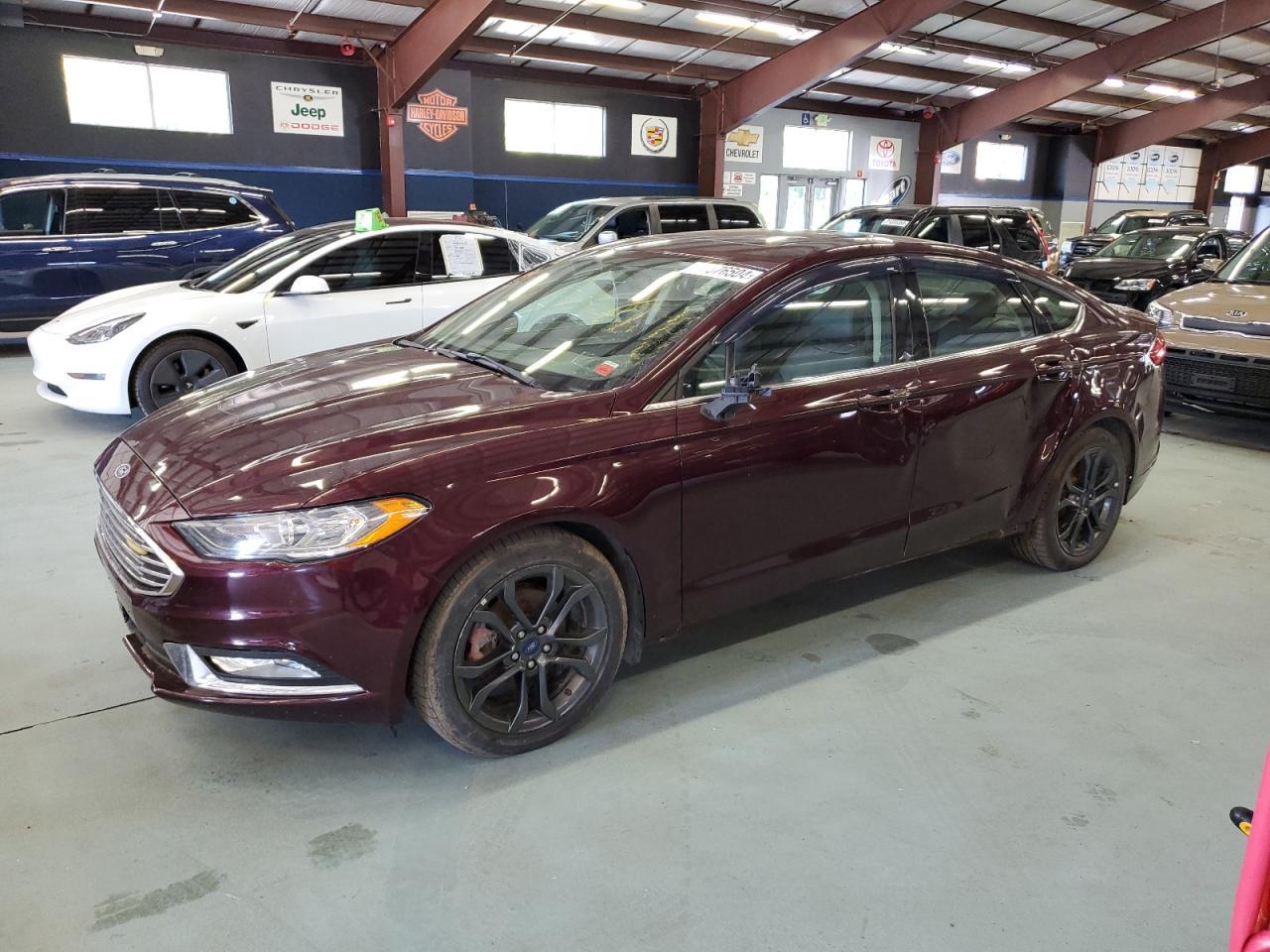 FORD FUSION SE 2018 burgundy  gas 3FA6P0HD5JR135205 photo #1