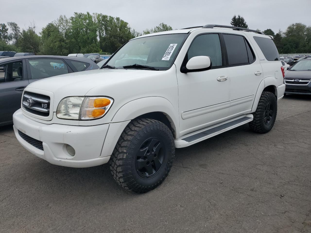 TOYOTA SEQUOIA LI 2002 white 4dr spor gas 5TDZT38A42S093912 photo #1