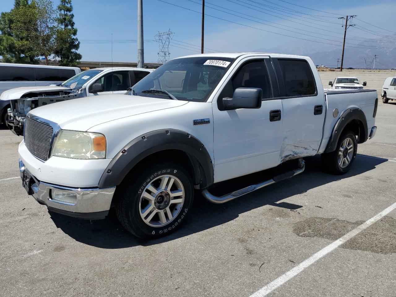 FORD F150 SUPER 2005 white  gas 1FTPW12505FB56801 photo #1