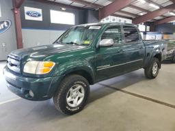 TOYOTA TUNDRA DOU 2004 green crew pic gas 5TBDT44104S439178 photo #2