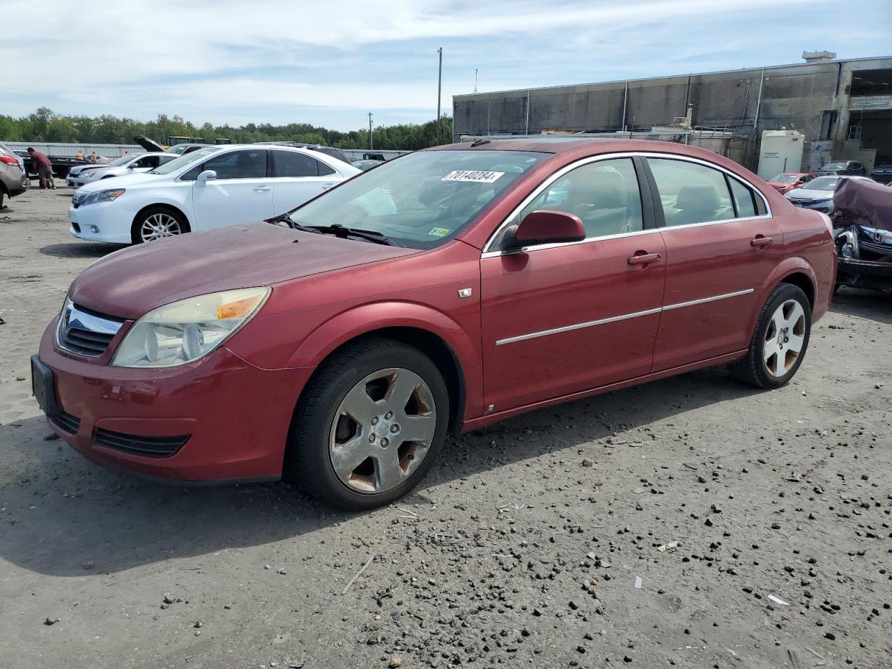 SATURN AURA XE 2008 red sedan 4d gas 1G8ZS57N88F207321 photo #1