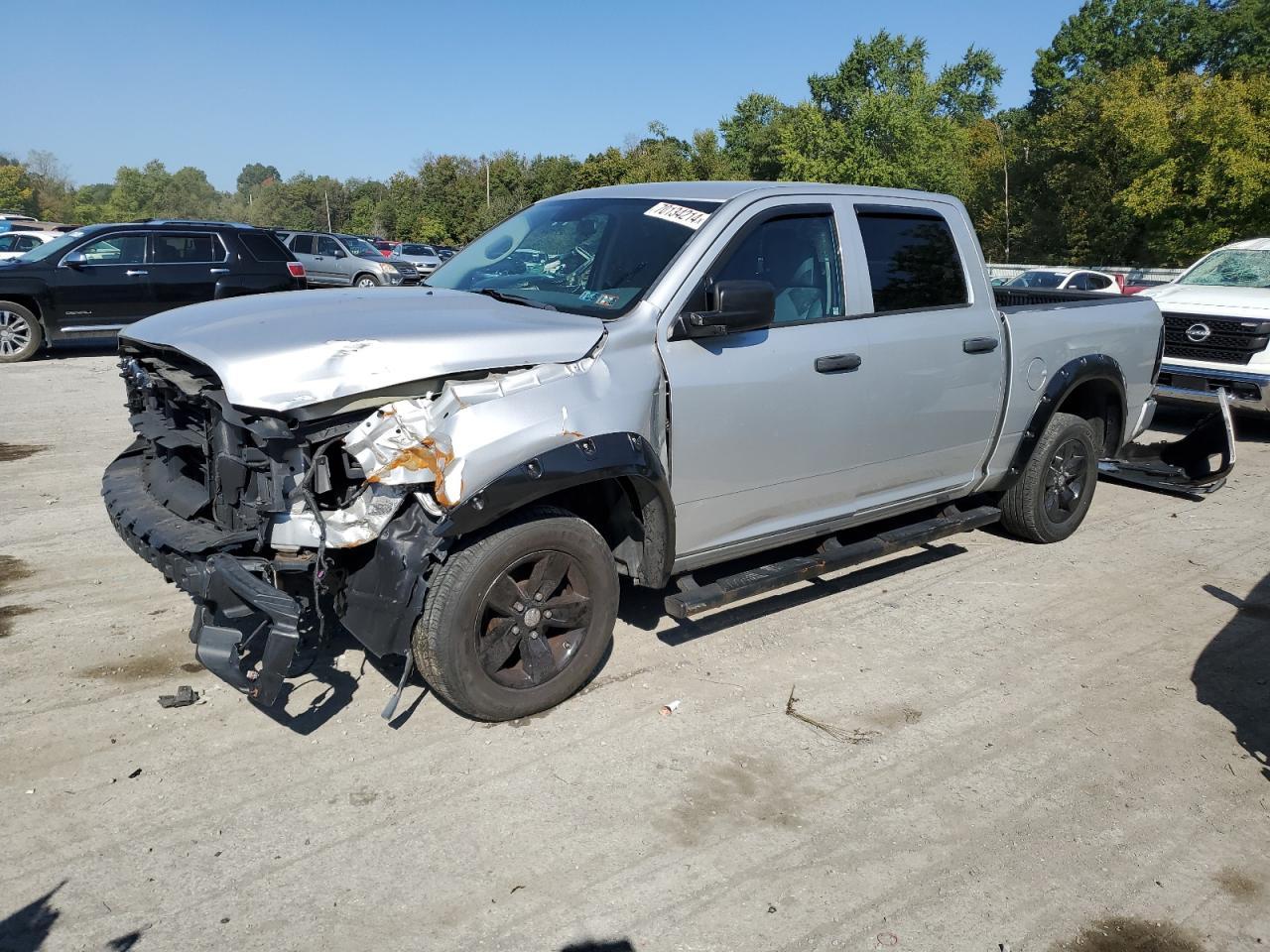 RAM 1500 ST 2017 silver crew pic flexible fuel 1C6RR7KG4HS511590 photo #1