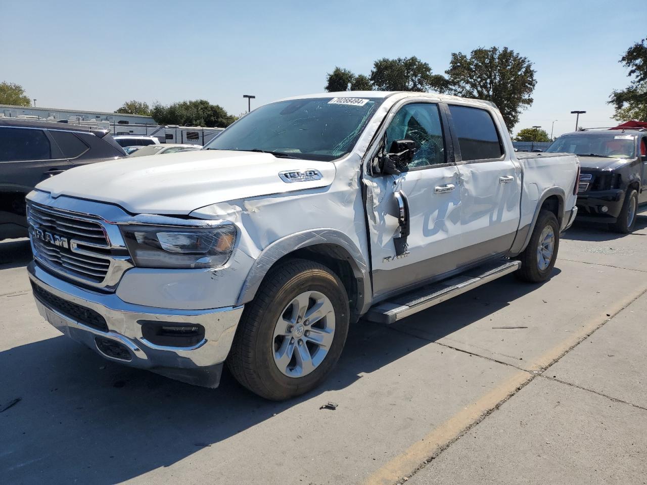 RAM 1500 LARAM 2019 white  gas 1C6RREJT1KN617892 photo #1