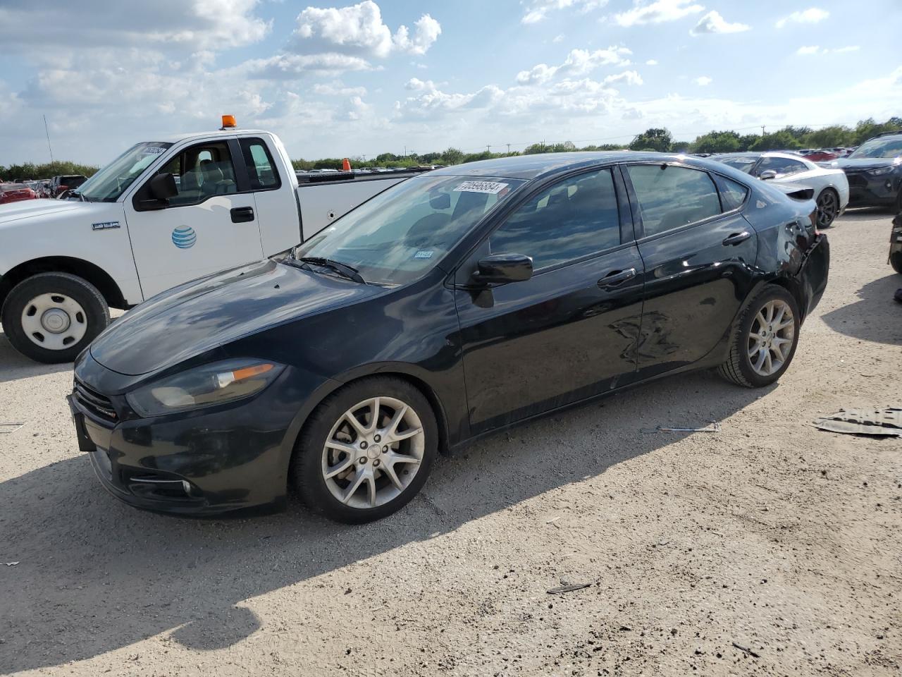 DODGE DART SXT 2013 black sedan 4d gas 1C3CDFBA7DD288872 photo #1