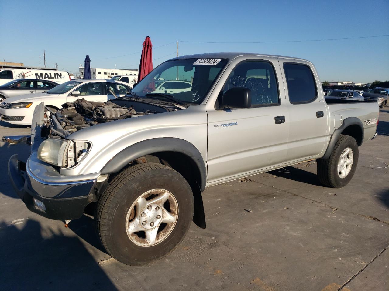 TOYOTA TACOMA DOU 2004 gray crew pic gas 5TEHN72N04Z463316 photo #1