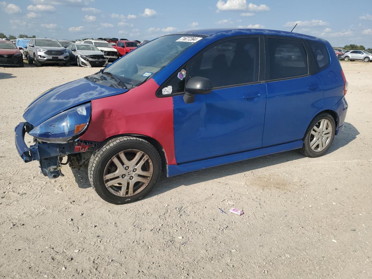 HONDA FIT SPORT 2008 blue  gas JHMGD38698S019089 photo #1