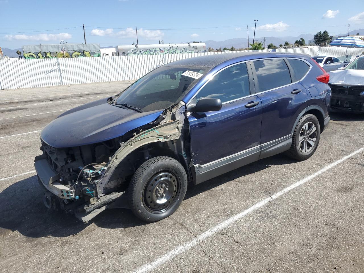 HONDA CR-V LX 2017 blue  gas 7FARW5H30HE002009 photo #1