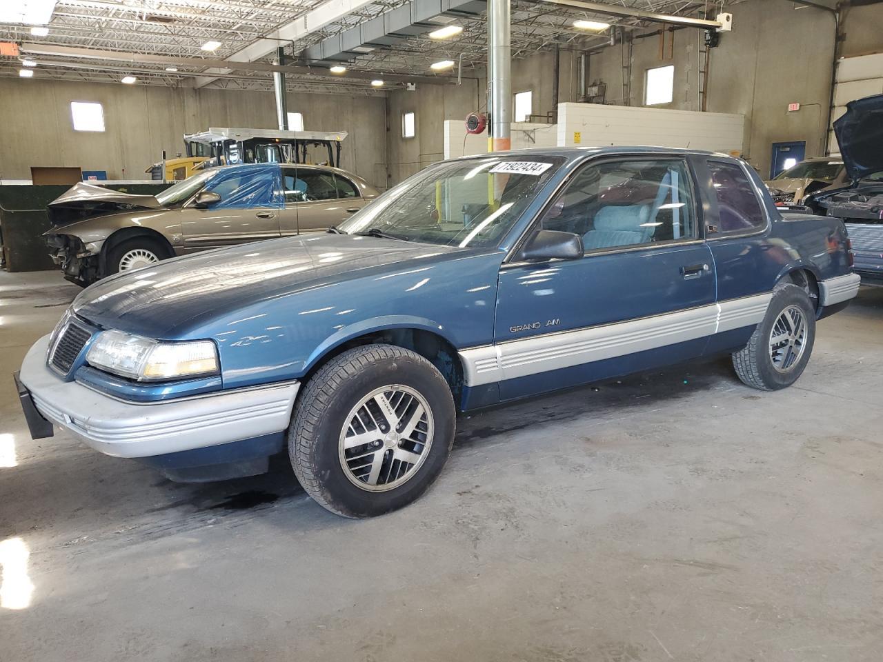 PONTIAC GRAND AM L 1989 blue coupe gas 1G2NE14U8KC839992 photo #1