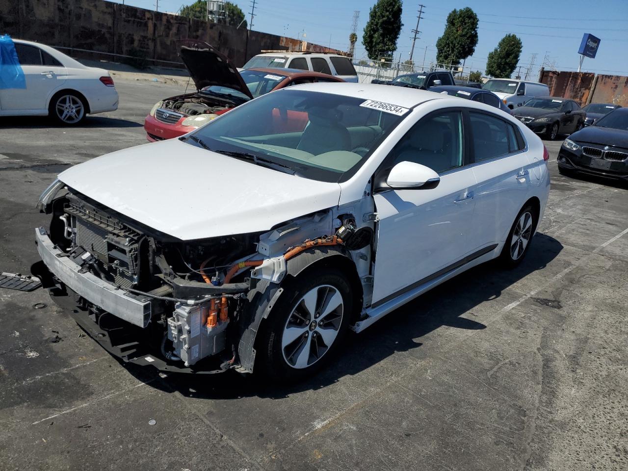 HYUNDAI IONIQ LIMI 2019 white  hybrid engine KMHC75LD2KU125707 photo #1