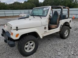 JEEP WRANGLER / 2001 white  gas 1J4FA59SX1P309972 photo #2