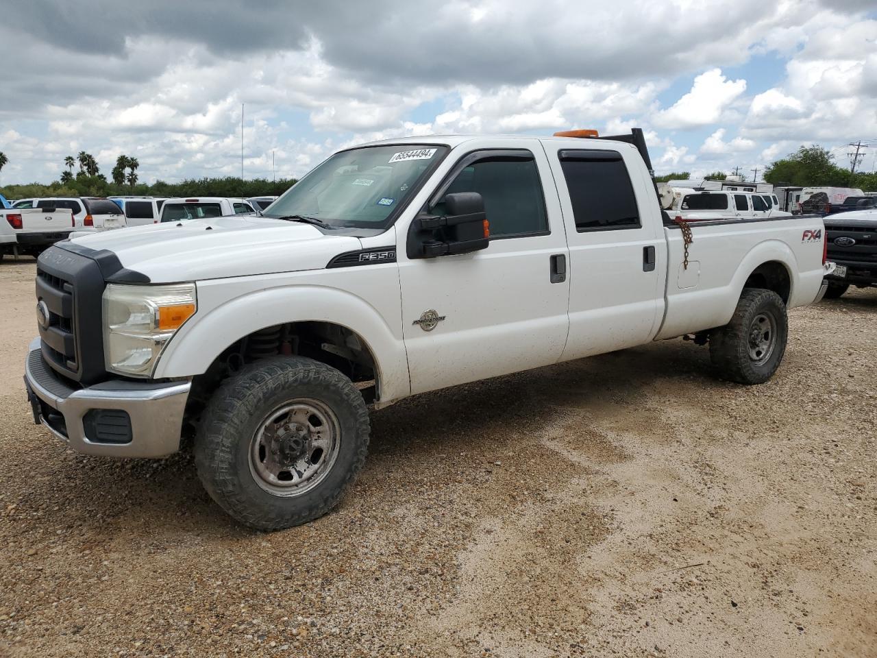 FORD F350 SUPER 2013 white crew pic diesel 1FT8W3BT4DEB34111 photo #1