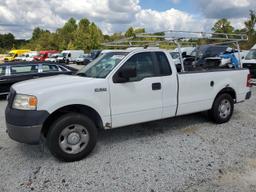 FORD F150 2007 white pickup gas 1FTRF12297KC23419 photo #2