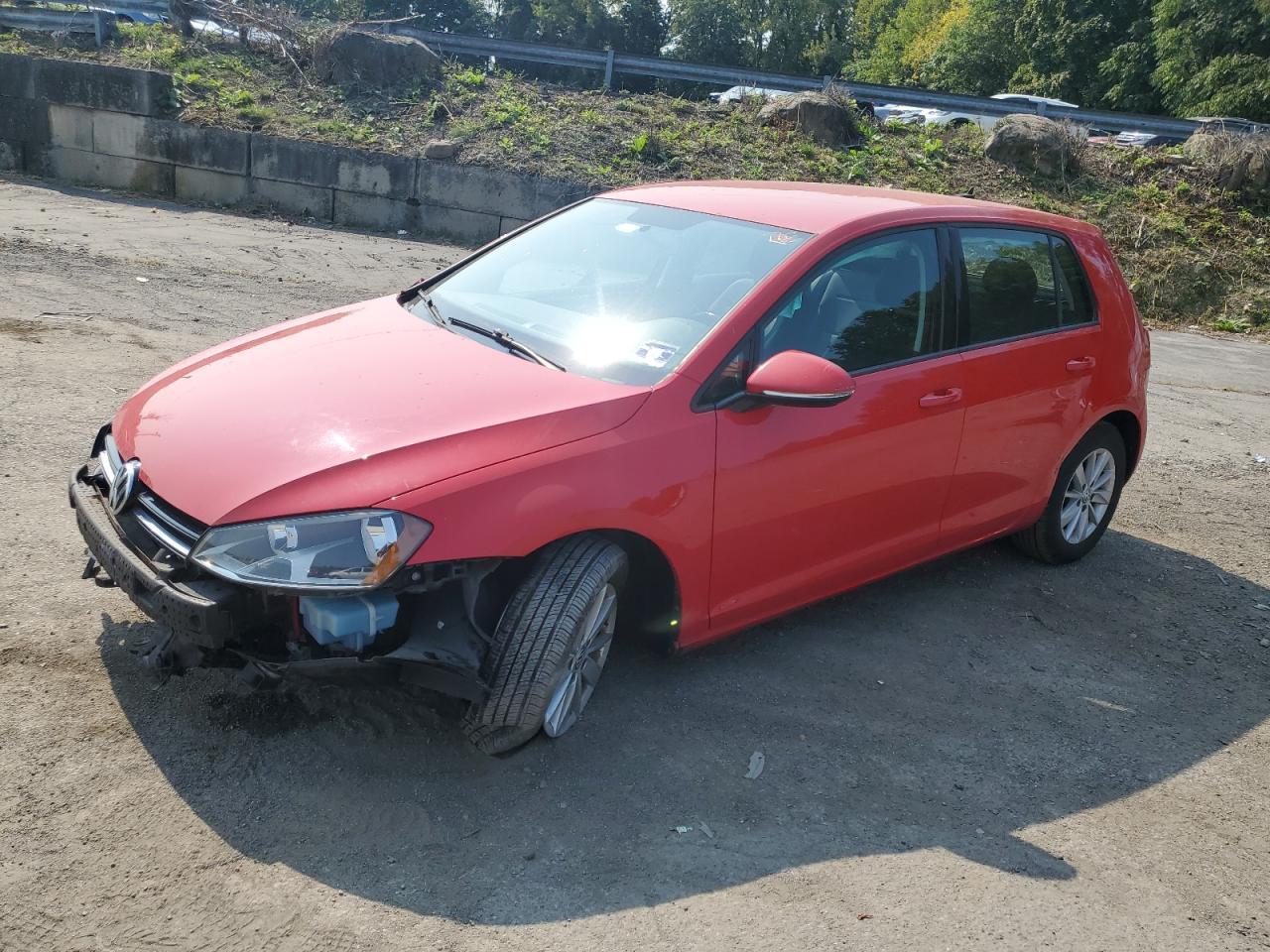 VOLKSWAGEN GOLF 2015 red  gas 3VW217AU7FM039624 photo #1